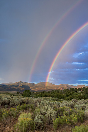 Double rainbow in spring